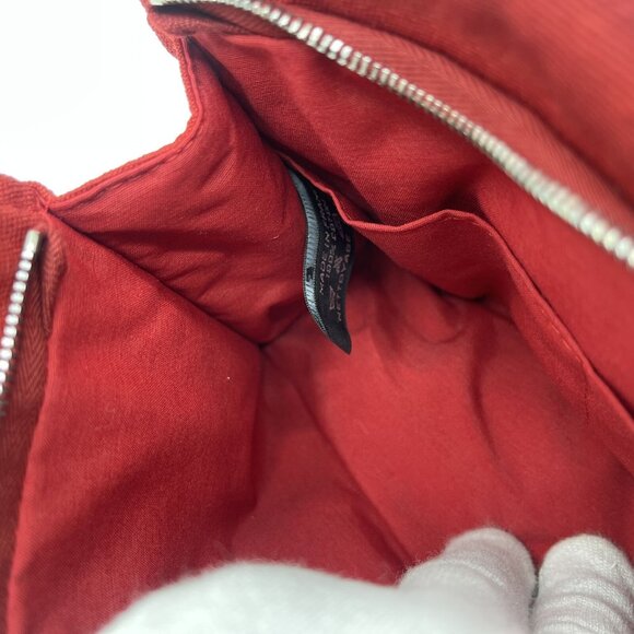 Authentic HERMES Douville Pouch Red Cotton #36635392 - Picture 12 of 12